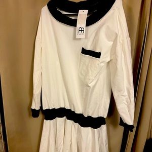 Blk & White AA Robert Kodos long sleeve casual dress.